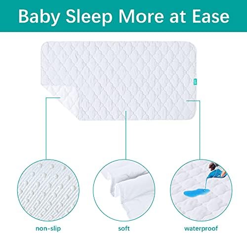 Waterproof Crib Mattress Protector, Non-Slip Quilted Pad - Image 2