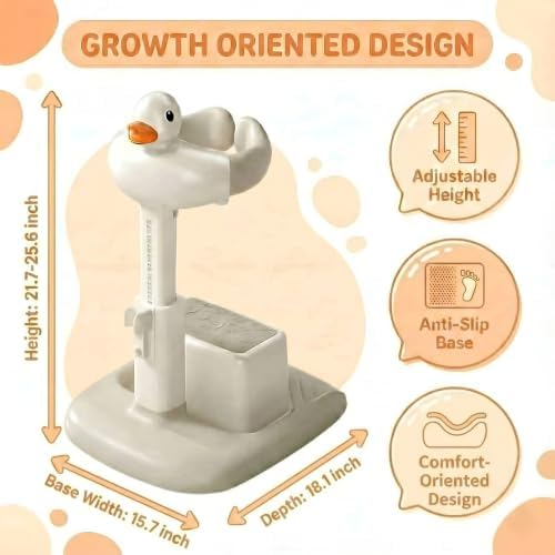 Baby Shower Stand with Built-in Seat, Anti-Slip Bath Stand - Image 2