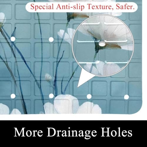 Shower Mat Non Slip, 26.8 x 15.1 Inch Bathtub Mat - Image 2