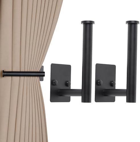 2 Pack No Drill Curtain Holdbacks Adhesive Curtain Tiebacks by OCIOLI