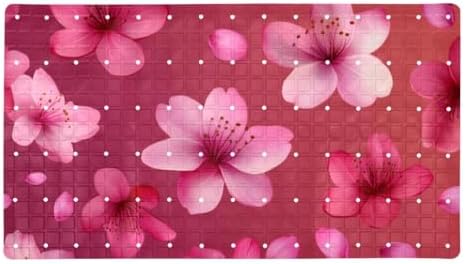 Shower Mat Non Slip, Cherry Blossoms Anti Slip Bath Mat by Anna+Cowper