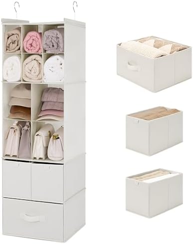 GRANNY SAYS Hanging Closet Organizer, 3 Drawers, 6 Shelves by GRANNYSAYS