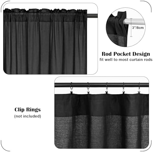 FRAMICS Farmhouse Cotton Linen Curtains - Image 6