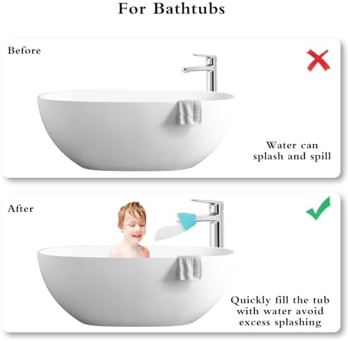 Gjinxi Bathtub Extender 2 Pack Silicone Faucet Extender - Image 3