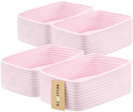 MiniArk Small Storage Baskets for Organizing | Closet Organizer Bins | Shelf by MiniArkStorageBasketsHome