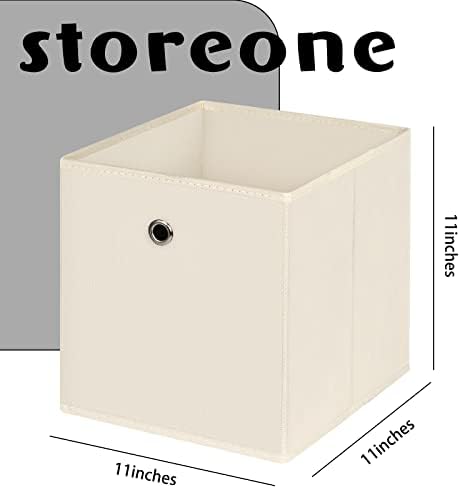 Fabric Cubes Storage Containers, 11 Inch Cloth Storage Cube Foldable Storage - Image 2