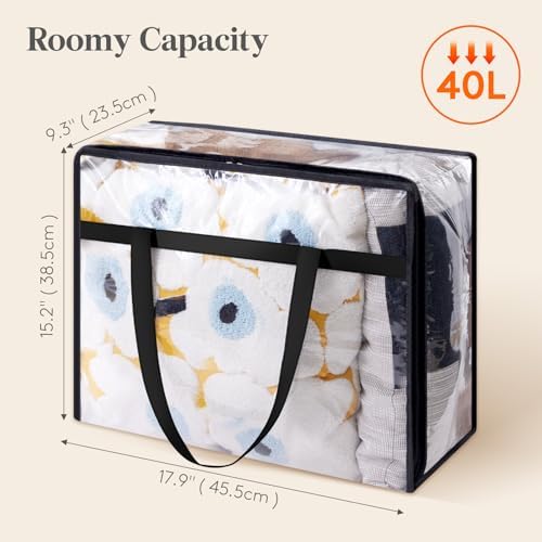 Lifewit 45L Clear Clothes Storage Bags, Plastic Foldable Blanket Storage Bag - Image 5