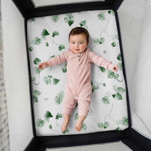 Pack n Play Sheets, BROLEX 2 Pack Mini Crib Sheets, Stretchy Portable Fitted - Image 6