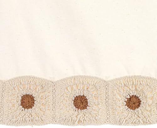 Crane Baby Crochet Crib Skirt, Cream Bed Skirt - Image 5