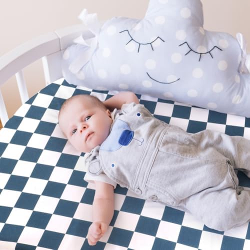 4 Pack Checkered Plaid Crib Sheets Neutral Breathable Buffalo Check Fitted Baby - Image 7