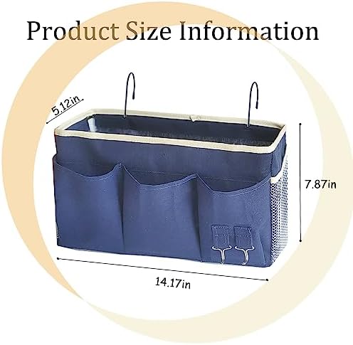 Bedside Caddy, Bedside Hanging Storage Organizer forBunk and Hospital Beds - Image 2