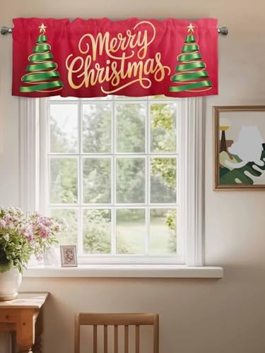 Vandarllin Merry Christmas Kitchen Curtains Valances - Image 3