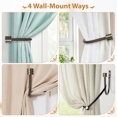 TONIAL Curtain Holdbacks, Calssic Cap Finials - Image 4