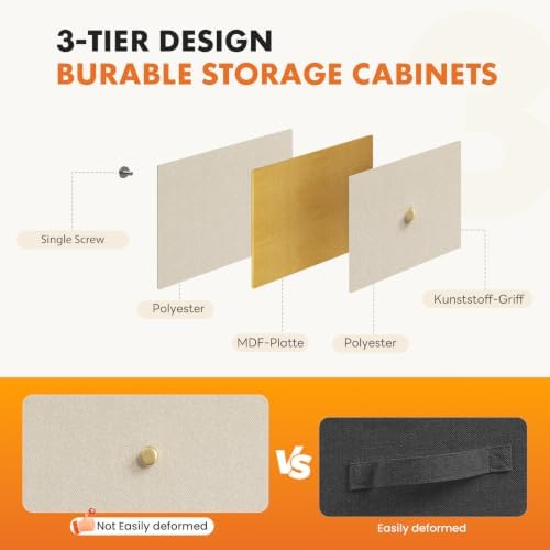 Sweetcrispy 8 Drawer Fabric Dresser, Tall Storage Tower - Image 6