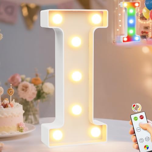 Pooqla LED Light Up Letters, Warm White and Colorful Lighted Marquee Letters by Pooqla