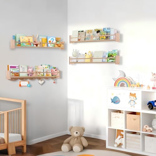 34Inch Nursery Book Shelves Wall Mounted, Floating Book Shelf - Image 6