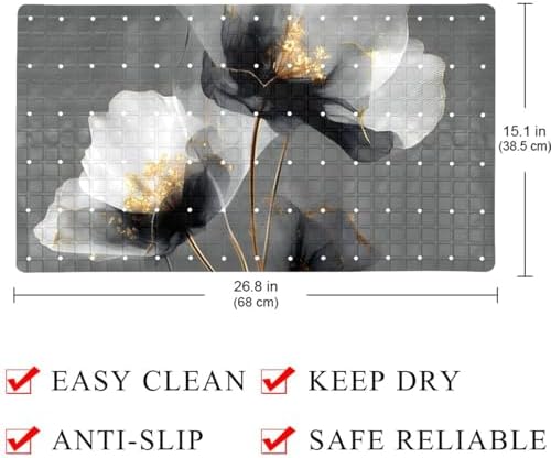 Shower Mat Non Slip, 26.8 x 15.1 Inch Bathtub Mat - Image 4