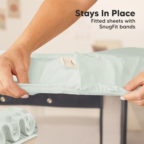 2-Pack Mini Crib Sheets Fitted, 38x26 Pack N Play Mattress Sheets - Image 6