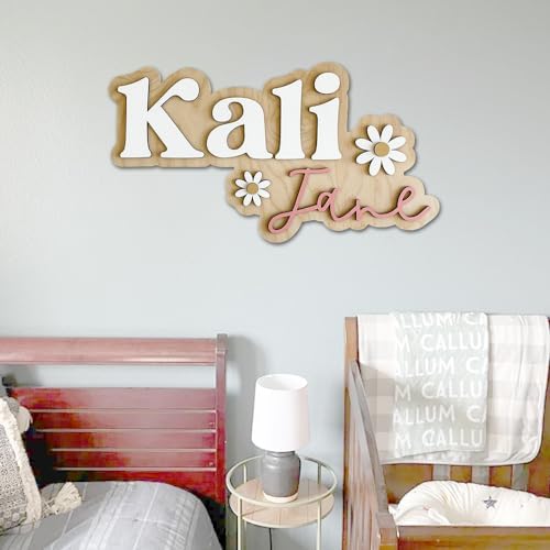 Personalized Wooden Nursery Name Sign, Custom Baby Room Wall Decor - Image 5