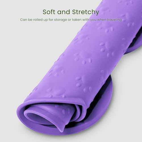 PWTAA Dog Food Mat Anti-Slip Silicone Dog Bowl Mat Thicker Pet Placemat - Image 6