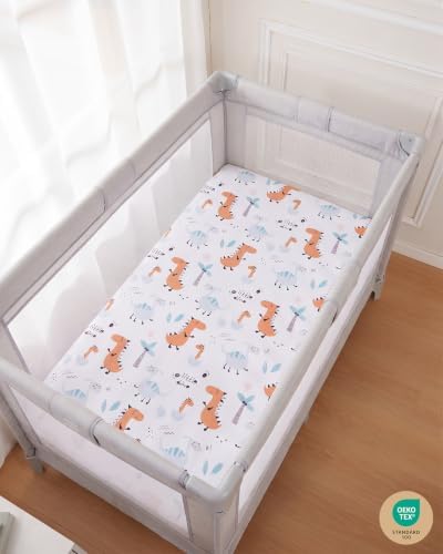 Pack and Play Sheets Fitted, Mini Crib Sheets 38x26 Inch - Image 6