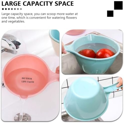 3pcs Plastic Water Dipper Long Handle Kitchen Ladles Pp Water Scoop - Image 3