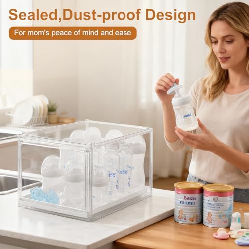 ERTIUANIO Baby Bottle Organizer, Baby Bottle Station Organizer - Image 6