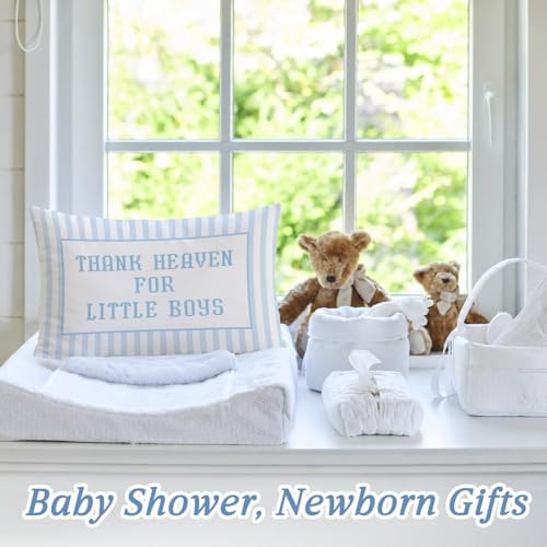 Blue Heaven for Little Boys 12x20 Pillow Cover Newborn Gifts - Image 4