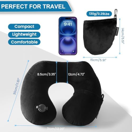 Keemall Portable Inflatable Travel Neck Pillow - Image 7