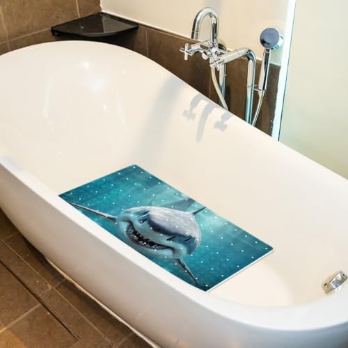 Bathtub Mat Non Slip 26.8x15.1In, 3D Shark Bath Mat - Image 5