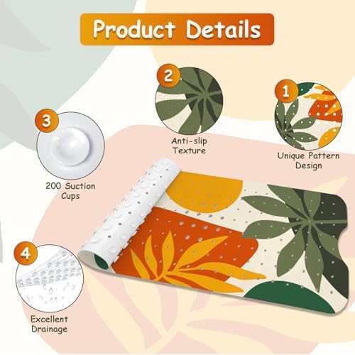 Non Slip Bathtub Mat, Bohemia Bath Mat - Image 4