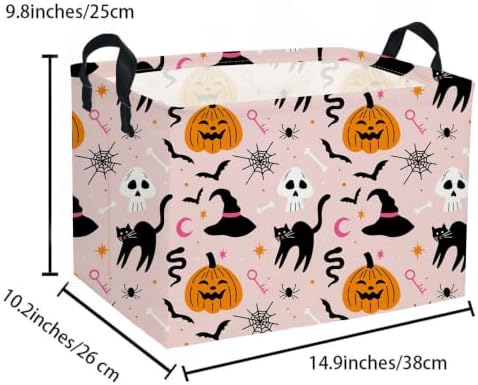 Rectangle Halloween Baskets Ghost Basket Cute Storage Bin Fish Box - Image 2