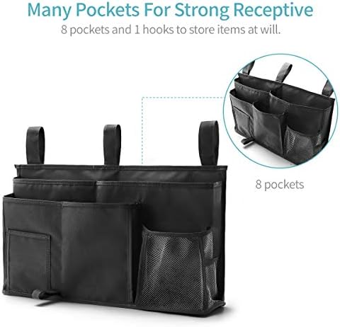 Bseash Bunk Bed Organizer, Bedside Caddy Hanging Bed Organizer Storage Bag 8 - Image 2