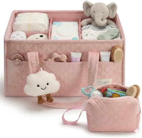PeraBella Baby Diaper Caddy Organizer, Baby Basket Shower Gift, Portable by PeraBella
