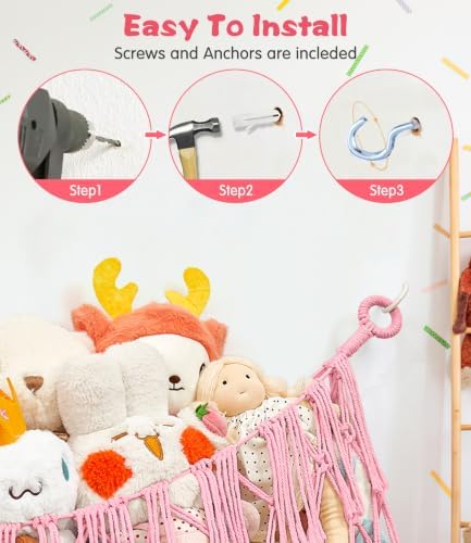 Stuffed Animal Net Hammock, Save Space Eliminate Clutter - Image 5