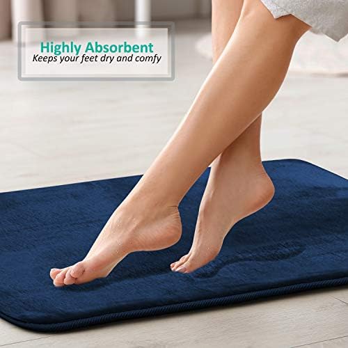 Clara Clark 3 Piece Bathroom Rugs Bath Mat Set, Velvet Memory Foam Bath Mats - Image 6