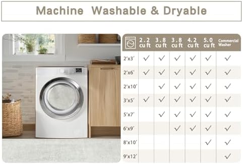 6x9 Washable Area Rugs for Living Room, Dining Room - Image 7