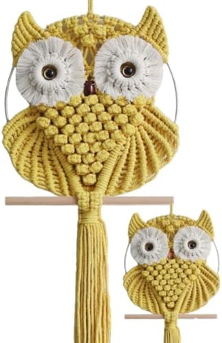 Achart Owl Macrame Wall Hanging-Hand Woven Boho Tapestry-Macrame Wall Decor by Achart