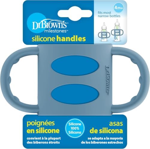 Dr. Brown's Narrow Baby Bottle Handles, 100% Silicone, Easy Grip Removable by Unknown