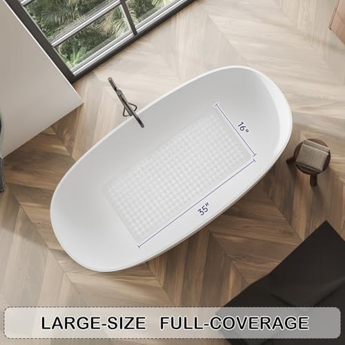 Non-Slip Bathtub and Shower Mats, Power Grip Bath Mat 35 x 16.3 Inch - Image 4
