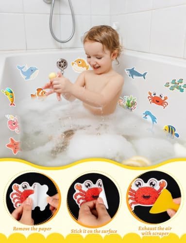 26Pcs Non Slip Bathtub Stickers, Cute Ocean Creature Stickers - Image 3