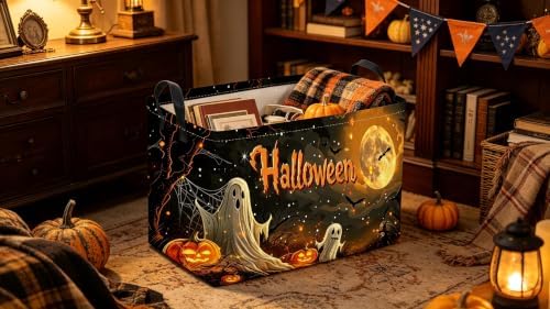 Sanjiaofeng Rectangular Halloween Ghost Storage Basket, Trick or Treat - Image 6