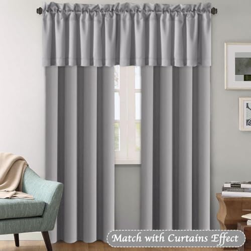 H.VERSAILTEX Blackout Valances for Windows, Kitchen Valance Curtains for Living - Image 3