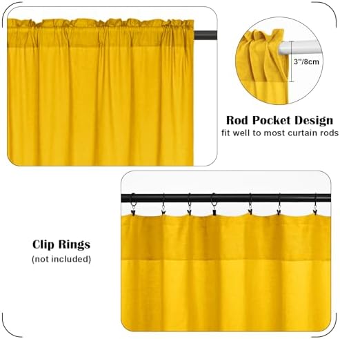 FRAMICS Farmhouse Cotton Linen Curtains - Image 5