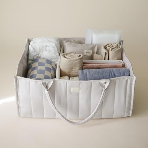 mushie Baby Diaper Caddy | Newborn Essentials Organizer - Image 3