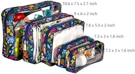 Remobia Hicol TSA Approved 5-Piece Diaper Bag Organizer Pouch Set Clear - Image 2