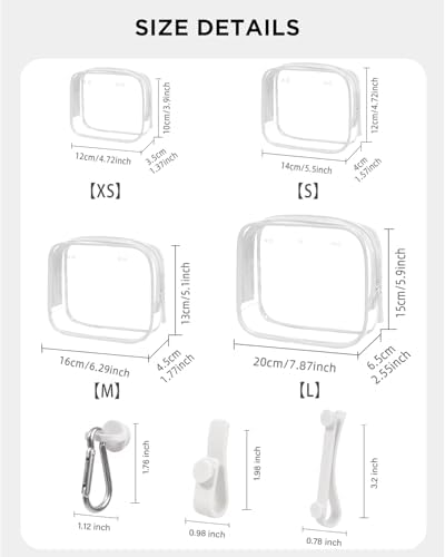 LETGO 4 PCS Clear Insert Bag for Bogg Bag, 4 Sizes Waterproof Beach Bag - Image 6