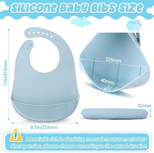 Mepase Silicone Bibs Waterproof Silicone Baby Bibs - Image 2
