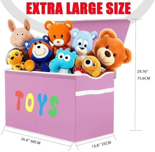 YOLOXO Toy Box Chest, Collapsible Sturdy Storage Bins - Image 7