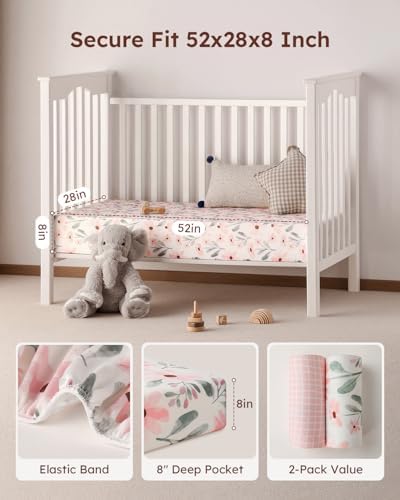 Yoofoss 2-Pack Baby Crib Sheets - Image 4
